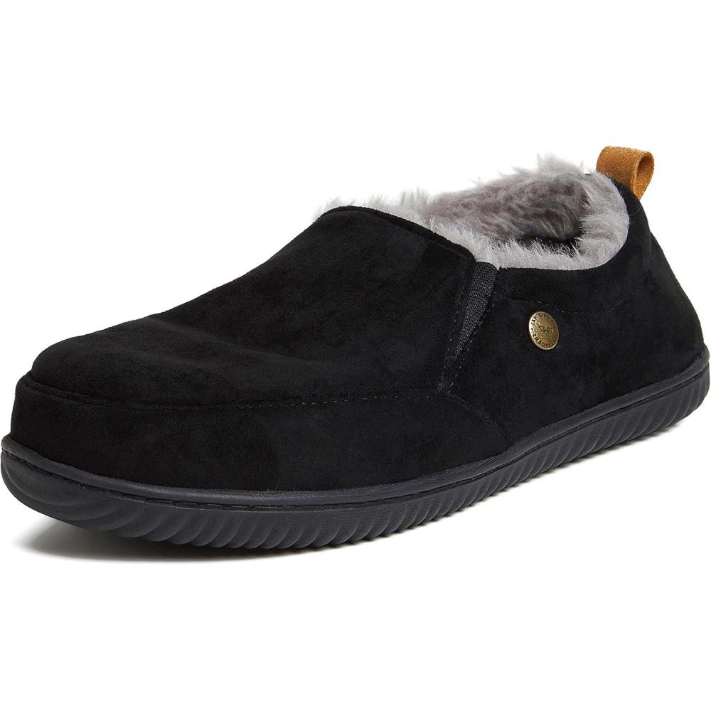 imageDearfoams Mens Alpine Zurich Closed Back SlipperBlack