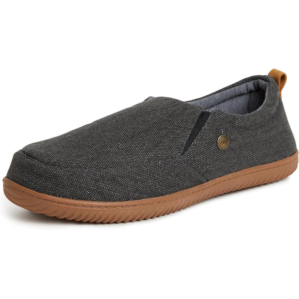 imageDearfoams Mens Alpine Zurich Closed Back SlipperBlack Heather