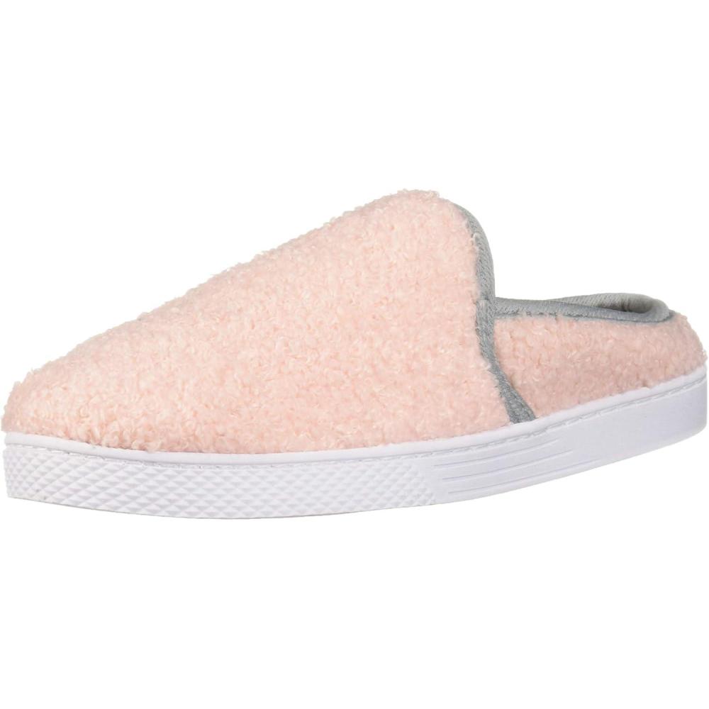 imageDearfoams Womens Micro Curly Pile Clog SlipperDusty Pink