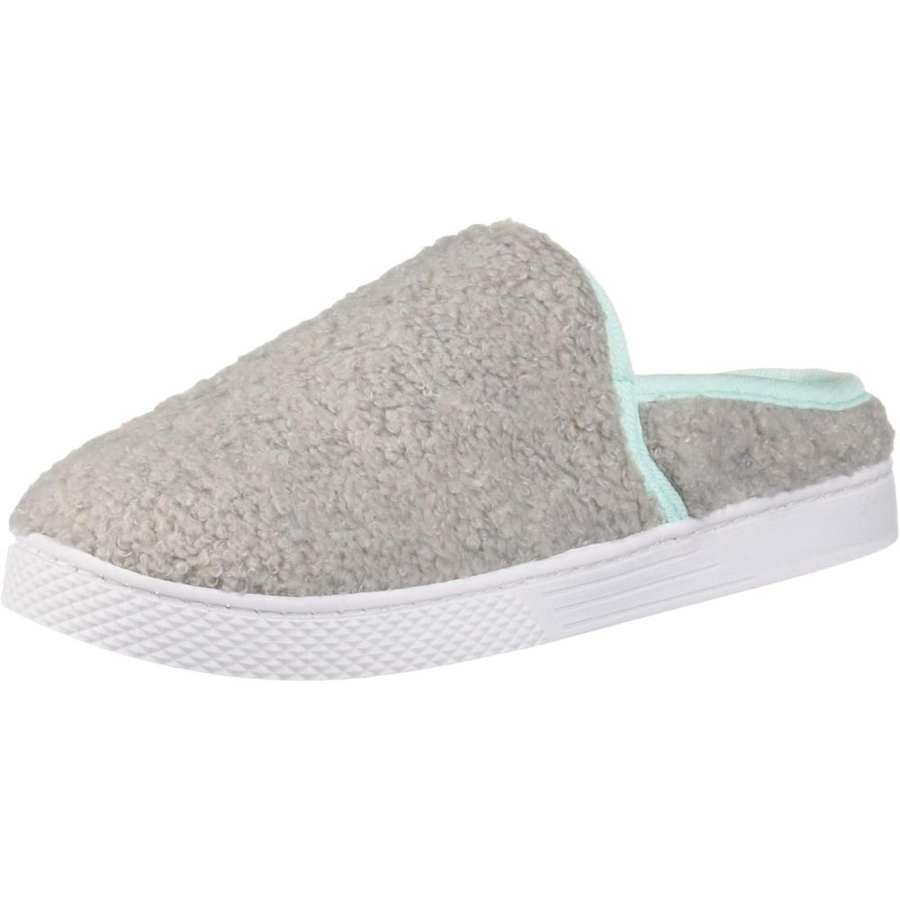 imageDearfoams Womens Micro Curly Pile Clog SlipperSleet