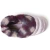 Dearfoams Unisex-Child Amelia Velour Bootie with Leopard Cuff Slipper(Elderberry)