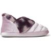Dearfoams Unisex-Child Amelia Velour Bootie with Leopard Cuff Slipper(Elderberry)