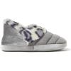 Dearfoams Unisex-Child Amelia Velour Bootie with Leopard Cuff Slipper(Sleet)