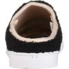 Dearfoams Women’s Micro Curly Pile Clog Slipper(Black)