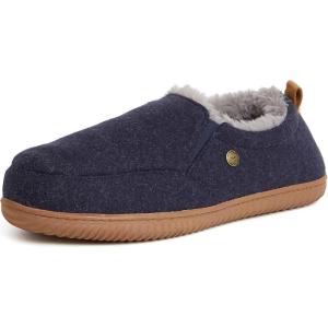 Dearfoams Men’s Alpine Zurich Closed Back Slipper(Navy Heather)