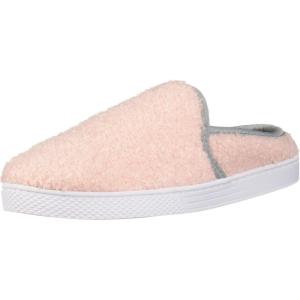 Dearfoams Women’s Micro Curly Pile Clog Slipper(Dusty Pink)