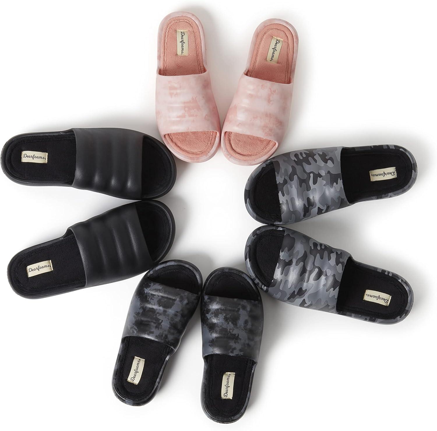 imageDearfoams womens Gemini Wave Eva SlideBlack
