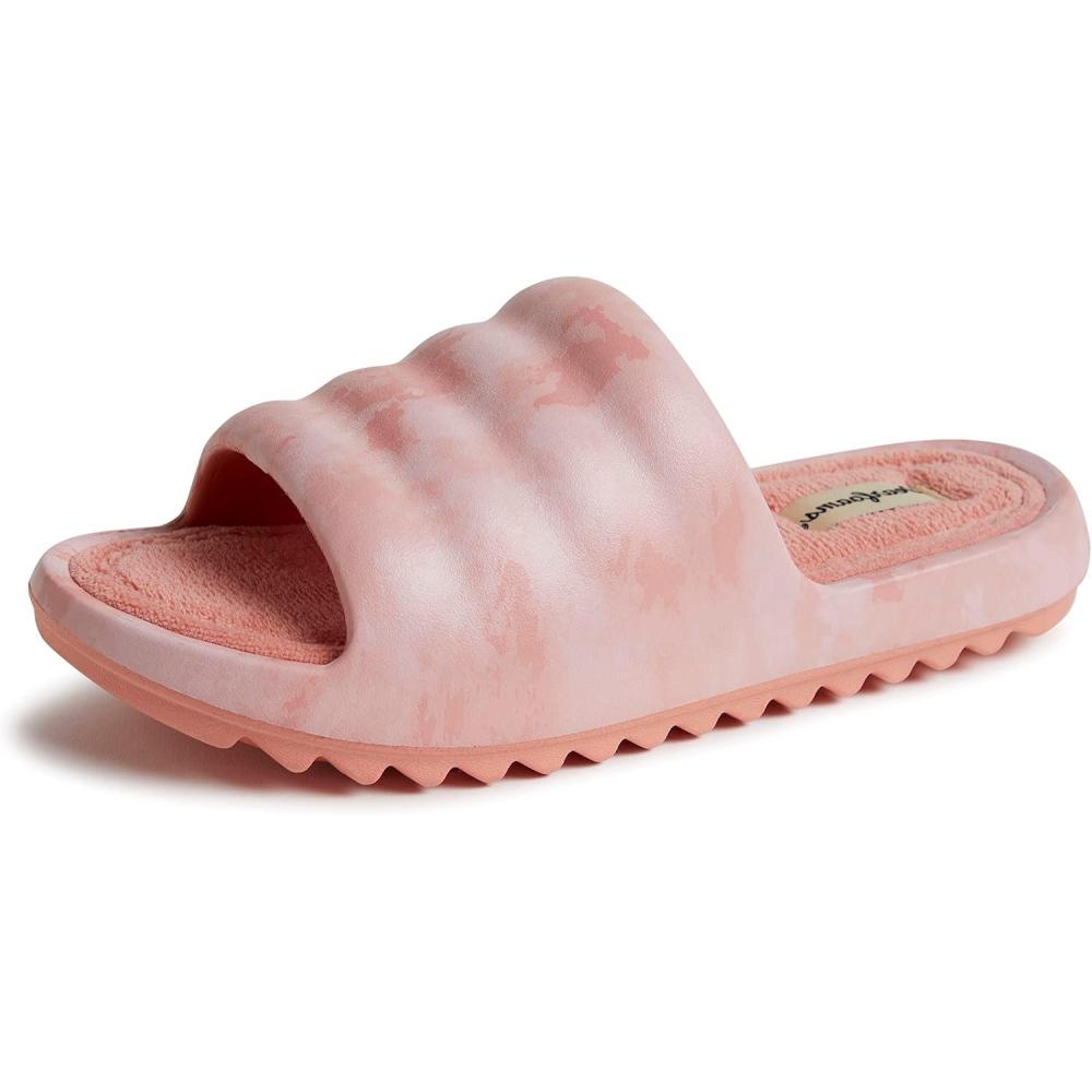 imageDearfoams womens Gemini Wave Eva SlidePink Bisque