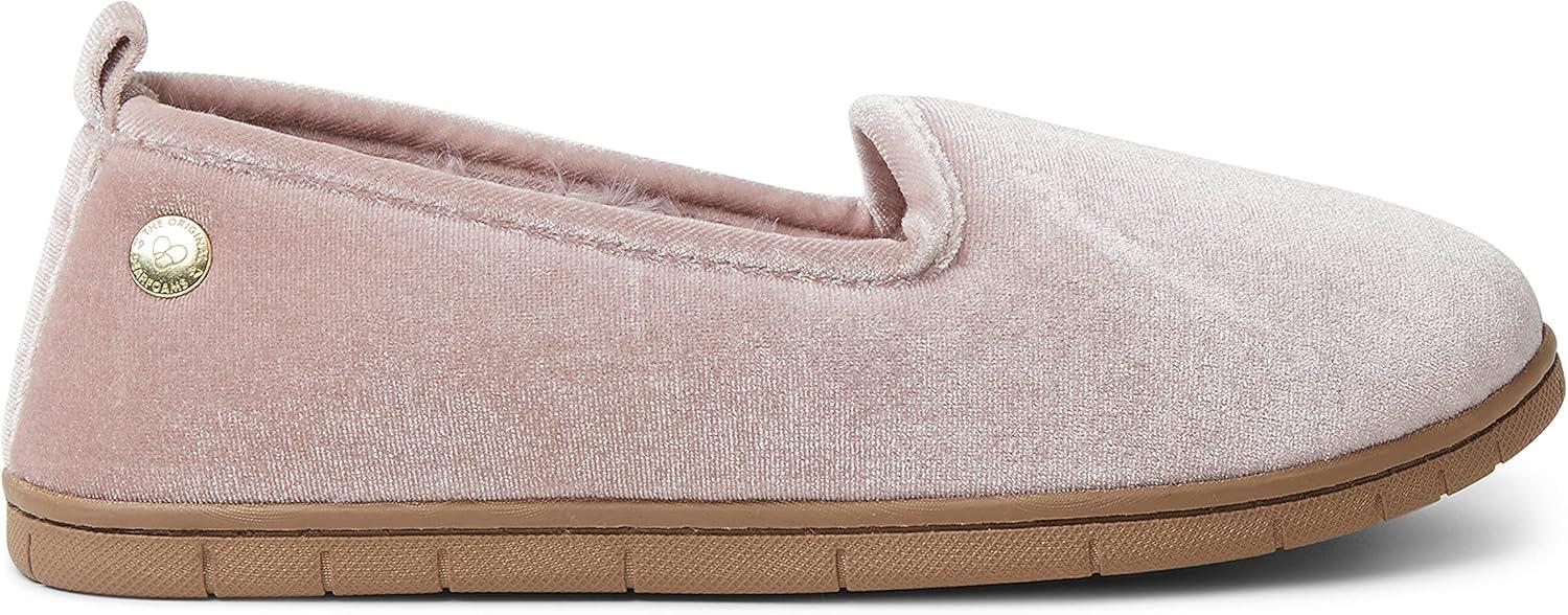 imageDearfoams Womens Rachel Shiny Velour Closed Back SlipperPale Mauve