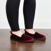Dearfoams Women’s Rachel Shiny Velour Closed Back Slipper(Burgundy)