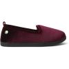 Dearfoams Women’s Rachel Shiny Velour Closed Back Slipper(Burgundy)