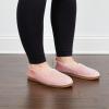 Dearfoams Women’s Rachel Shiny Velour Closed Back Slipper(Pale Mauve)