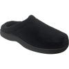 Dearfoams Men’s Microfiber Terry Clog with Memory Foam Slippers (Medium, Black)