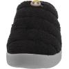 Dearfoams Men’s Tatum Teddy Sport Lounge Clog Slipper(Black)