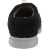 Dearfoams Men’s Tatum Teddy Sport Lounge Clog Slipper(Black)