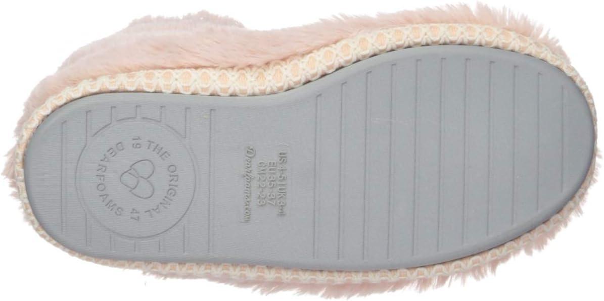 imageDearfoams UnisexChild Df Kids Toddlers Fluffy Pile Bootie SlipperDusty Pink
