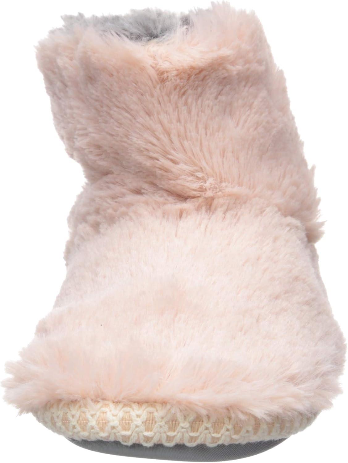 imageDearfoams UnisexChild Df Kids Toddlers Fluffy Pile Bootie SlipperDusty Pink