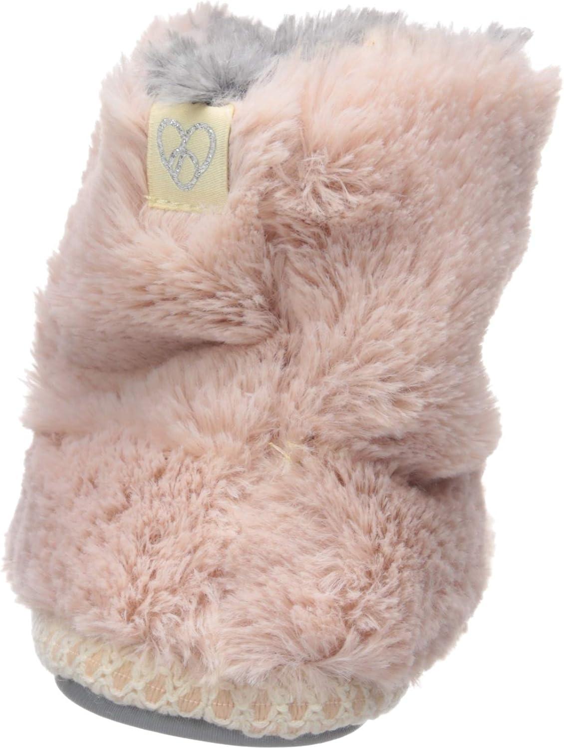 imageDearfoams UnisexChild Df Kids Toddlers Fluffy Pile Bootie SlipperDusty Pink