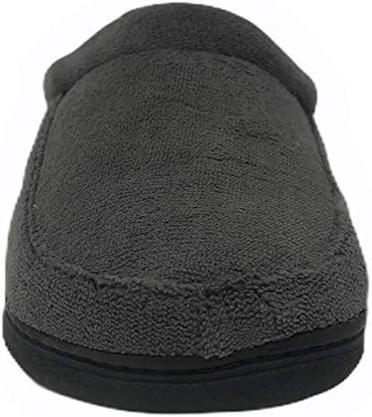 imageDearfoams Mens Microfiber Terry Clog with Memory Foam Slippers Pavement 910Pavement