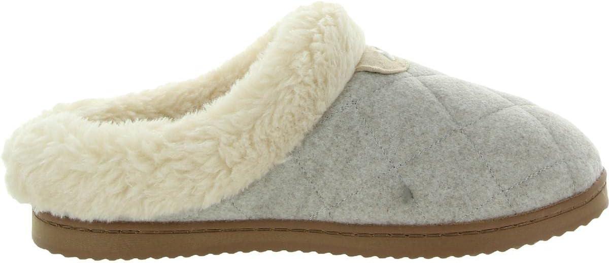imageDearfoams Womens Quilted SlipOn Slide Slippers Ivory 910 Medium BM