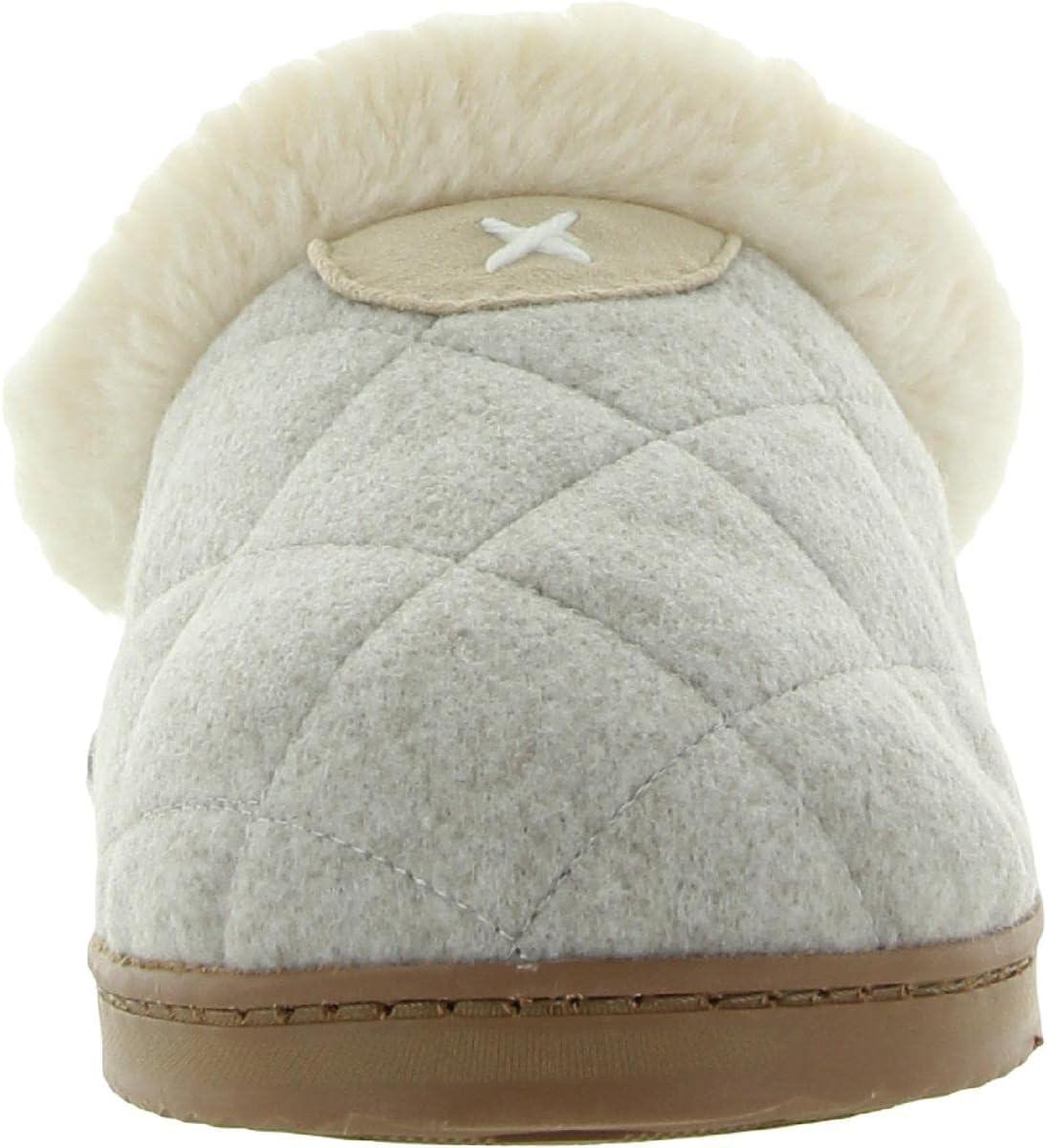 imageDearfoams Womens Quilted SlipOn Slide Slippers Ivory 910 Medium BM