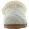 Dearfoams Womens Quilted Slip-On Slide Slippers Ivory 9-10 Medium (B,M)