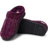 Dearfoams Women’s Chenille High Vamp Clog Slipper(Aubergine)