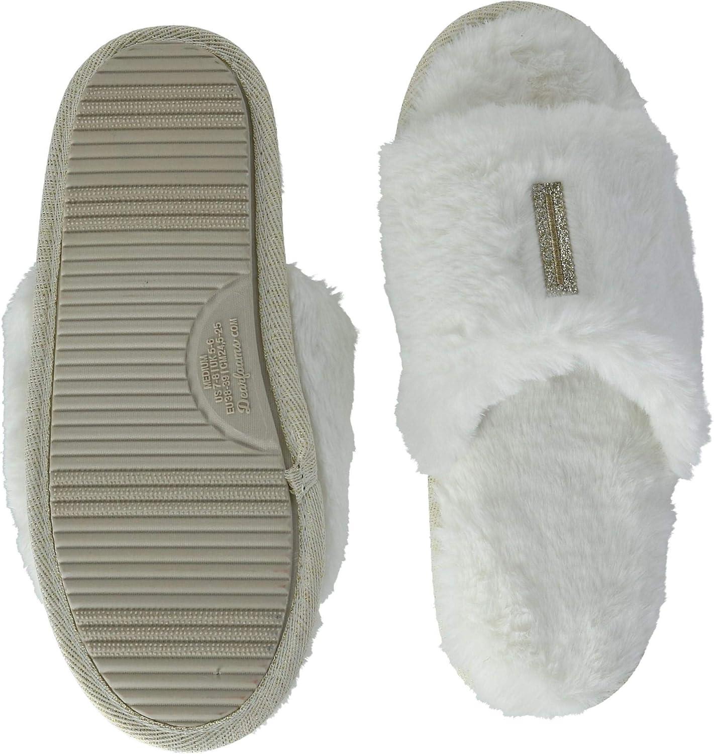 imageDearfoams Womens I Do Bridal Slide Slippers Small 56 White