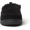 Dearfoams Men’s Suede Closed Back Slipper(Black)