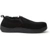 Dearfoams Men’s Suede Closed Back Slipper(Black)