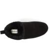 Dearfoams Men’s Suede Closed Back Slipper(Black)