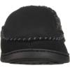Dearfoams Men’s Microsuede Moc Whipstitch Mem Foam Slipper(Black)