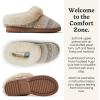 Dearfoams Women’s Memory Foam Cozy Soft House Slippers Gifts for Women Hannah Knit Clog House Shoes(Crème Brulee)