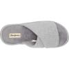 Dearfoams Women’s Camila Waffle Knit Slide Slipper(Light Heather Grey)