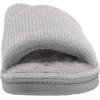 Dearfoams Women’s Camila Waffle Knit Slide Slipper(Light Heather Grey)