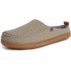 Dearfoams Men’s Alpine Bern Clog Slipper(Fossil)