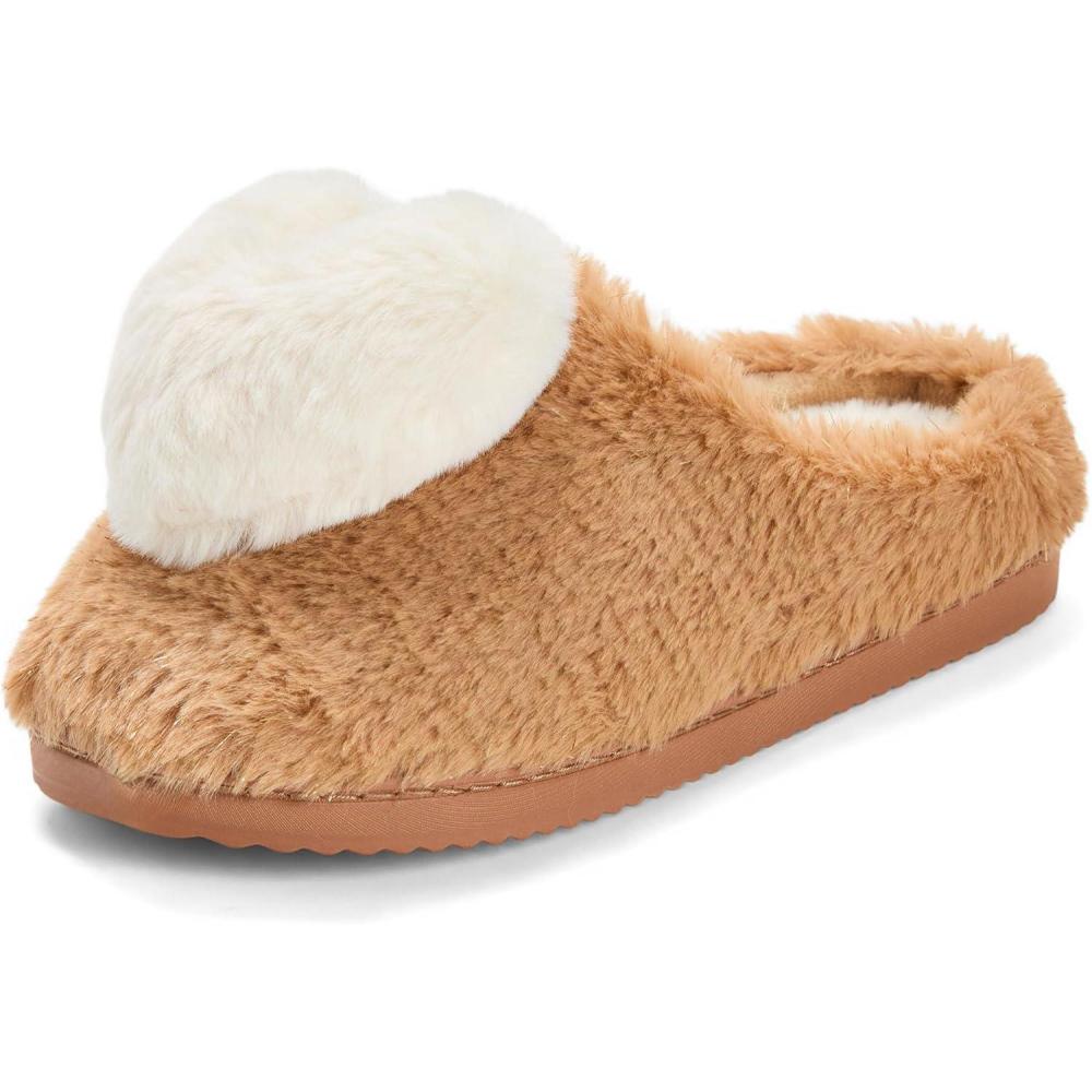 imageDearfoams womens Cozy Rosie Cuties Plush Fuzzy Giftable House Shoes With Memory FoamHoney Heart