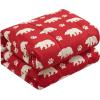 Dearfoams 4 Piece Mama BearComforter Set Includes a Comforter,Throw and 2 Eyemasks, Red Bear, Full, 76″x86″(Red)