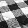 Dearfoams Super Soft Quilt Set with Diamond Stitching, Reindeer, Full/Queen(Black and White)