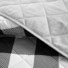 Dearfoams Super Soft Quilt Set with Diamond Stitching, Reindeer, Full/Queen(Black and White)