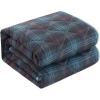 Dearfoams Super Soft Quilt Set with Diamond Stitching, Reindeer, Full/Queen(Blue)