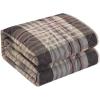 Dearfoams Super Soft Quilt Set with Diamond Stitching, Reindeer, Full/Queen(Brown)
