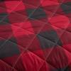Dearfoams Super Soft Quilt Set with Diamond Stitching, Reindeer, Full/Queen(Red)