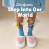 Dearfoams womens Cozy Rosie Cuties Plush Fuzzy Giftable House Shoes With Memory Foam(Lovely)