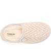 Fireside by Dearfoams Women’s Greta Genuine Shearling Clog Slippers, 100% Natural Suede Clogs for Outdoor & Indoor(Bone Knit)