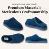 Fireside by Dearfoams Women’s Greta Genuine Shearling Clog Slippers, 100% Natural Suede Clogs for Outdoor & Indoor(Deep Oasis Blue)