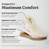 Fireside by Dearfoams Women’s Greta Genuine Shearling Clog Slippers, 100% Natural Suede Clogs for Outdoor & Indoor(Dusty Pink)
