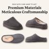 Fireside by Dearfoams Women’s Greta Genuine Shearling Clog Slippers, 100% Natural Suede Clogs for Outdoor & Indoor(Grey)