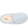 Fireside by Dearfoams Women’s Greta Genuine Shearling Clog Slippers, 100% Natural Suede Clogs for Outdoor & Indoor(Light Blue)