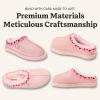 Fireside by Dearfoams Women’s Greta Genuine Shearling Clog Slippers, 100% Natural Suede Clogs for Outdoor & Indoor(Pink Hearts)